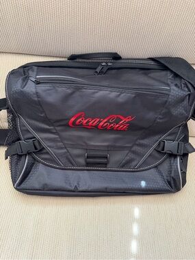 Coca Cola Black Messenger Laptop Bag with Red perfect for school or work 18x14